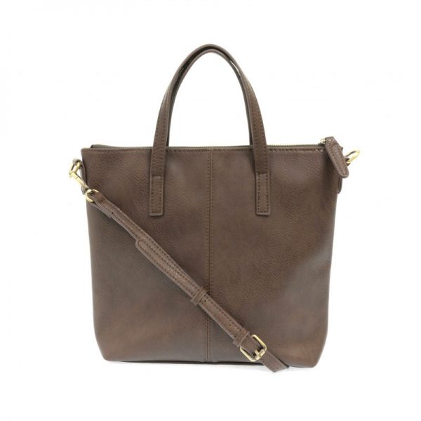 KIM TOP ZIP MEDIUM TOTE - CHOCOLATE