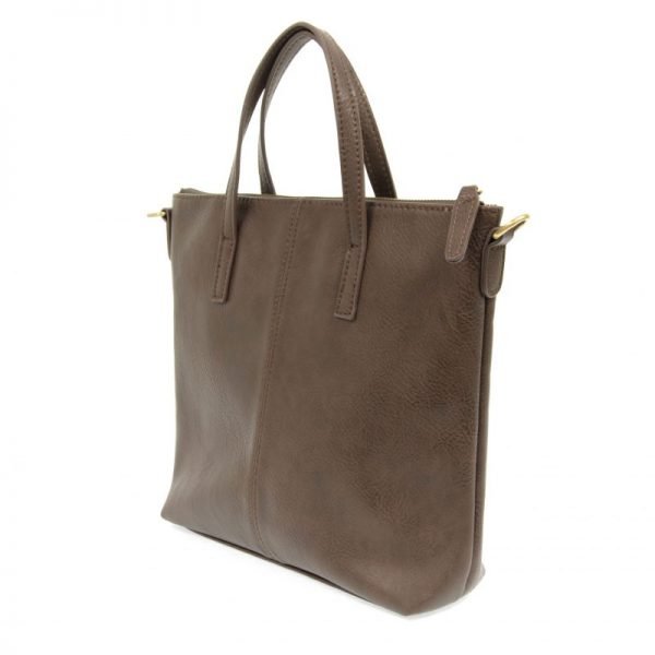 KIM TOP ZIP MEDIUM TOTE - CHOCOLATE