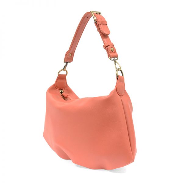 SUZY CONVERTIBLE HOBO BAG - CORAL