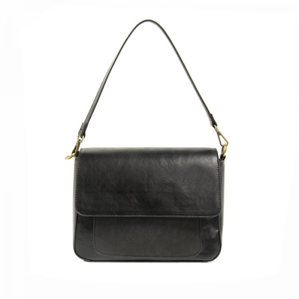 LEXIE CONVERTIBLE SHOULDER BAG - BLACK