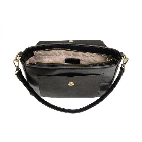 LEXIE CONVERTIBLE SHOULDER BAG - BLACK