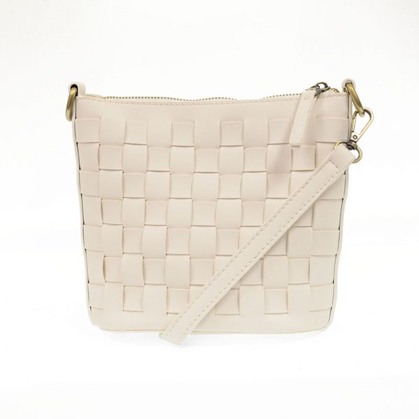 MACI WOVEN CROSSBODY BAG - WHITE