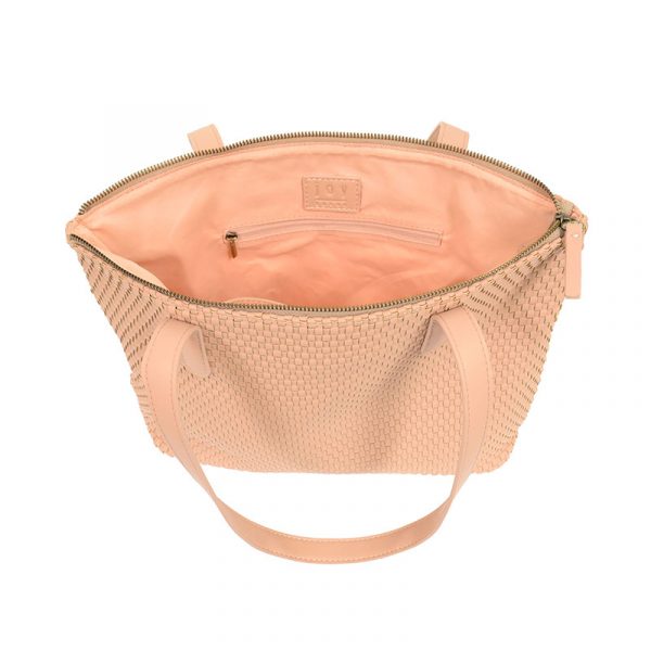 SHELLY WOVEN TOTE BAG - BLUSH