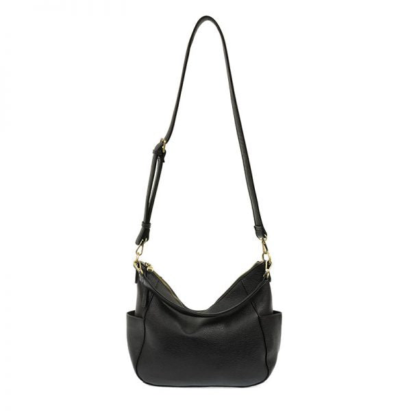 TRISH CONVERTIBLE HOBO BAG - BLACK