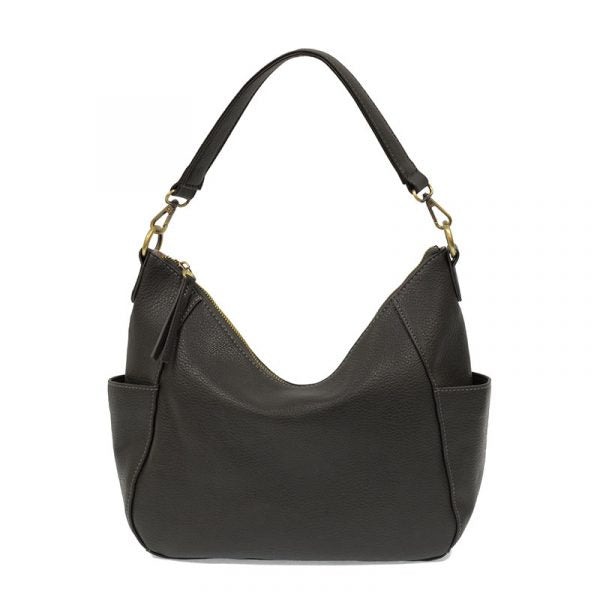 TRISH CONVERTIBLE HOBO BAG - CHARCOAL