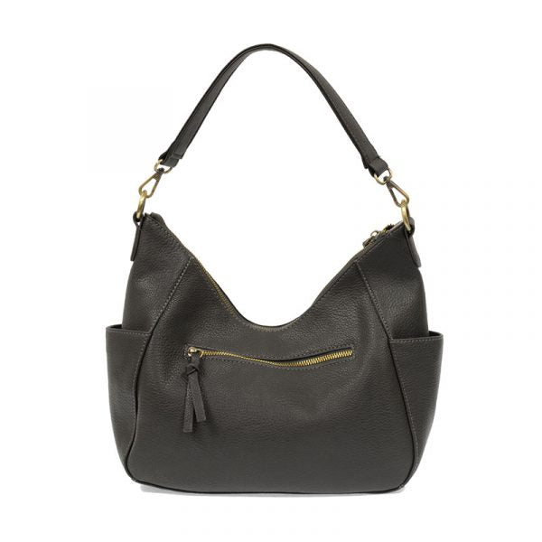 TRISH CONVERTIBLE HOBO BAG - CHARCOAL