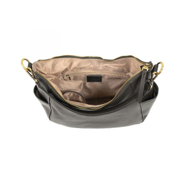 TRISH CONVERTIBLE HOBO BAG - CHARCOAL