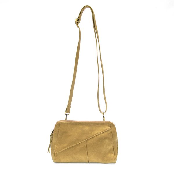 GIGI CROSSBODY W/WOVEN WRIST STRAP - METALLIC GOLD