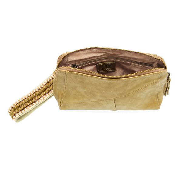 GIGI CROSSBODY W/WOVEN WRIST STRAP - METALLIC GOLD