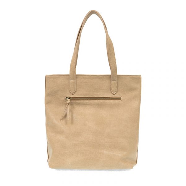 WILLA WOVEN NORTH/SOUTH TOTE - BUFF