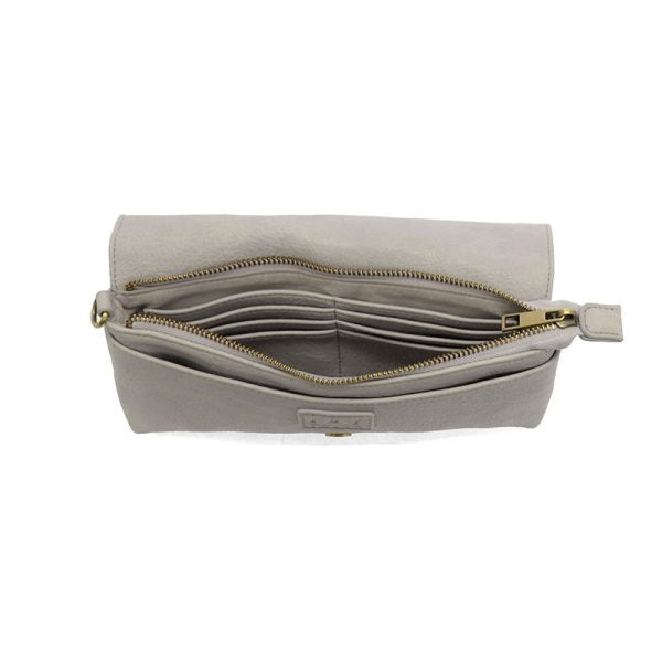 EVERLY ORGANIZER FLAP CROSSBODY - LIGHT GREY