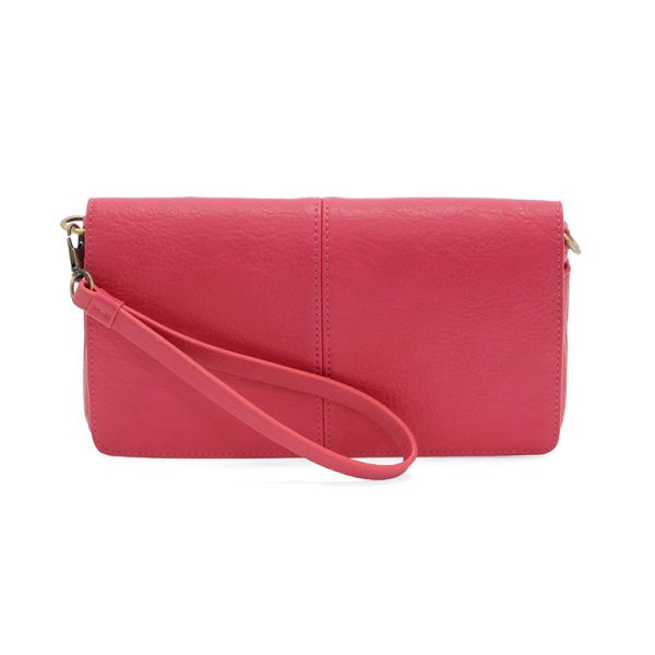 EVERLY ORGANIZER FLAP CROSSBODY - BRIGHT PINK