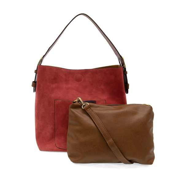 CLASSIC HOBO HANDBAG - RUST/COFFEE