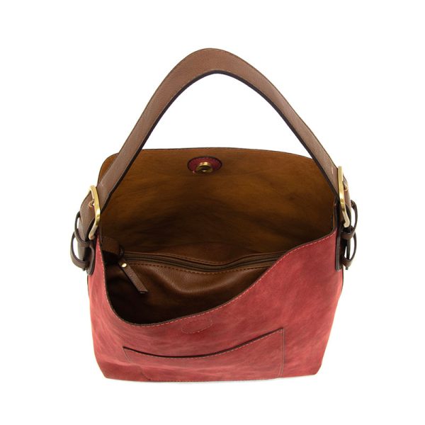 CLASSIC HOBO HANDBAG - RUST/COFFEE