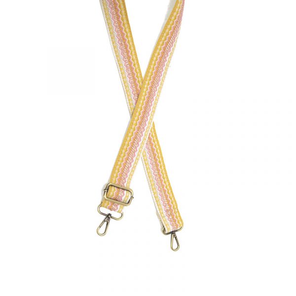 1.5" FLING EMBROIDERED GUITAR STRAP - YELLOW SPRING