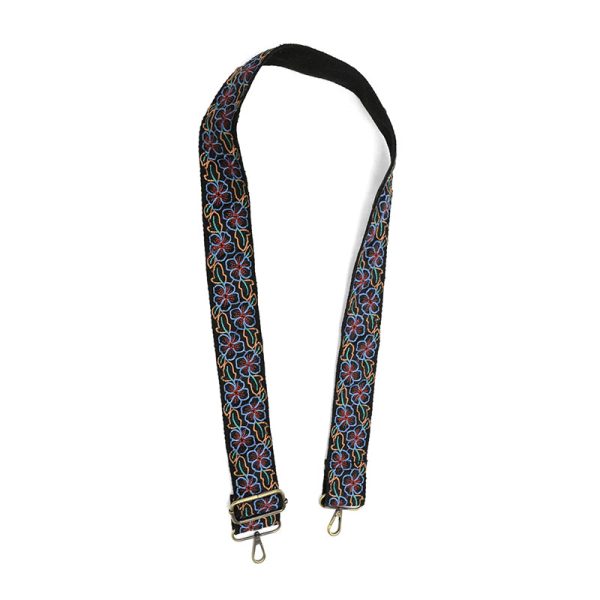 2" FLORAL LACE GUITAR STRAP - VIBRANT MULTI