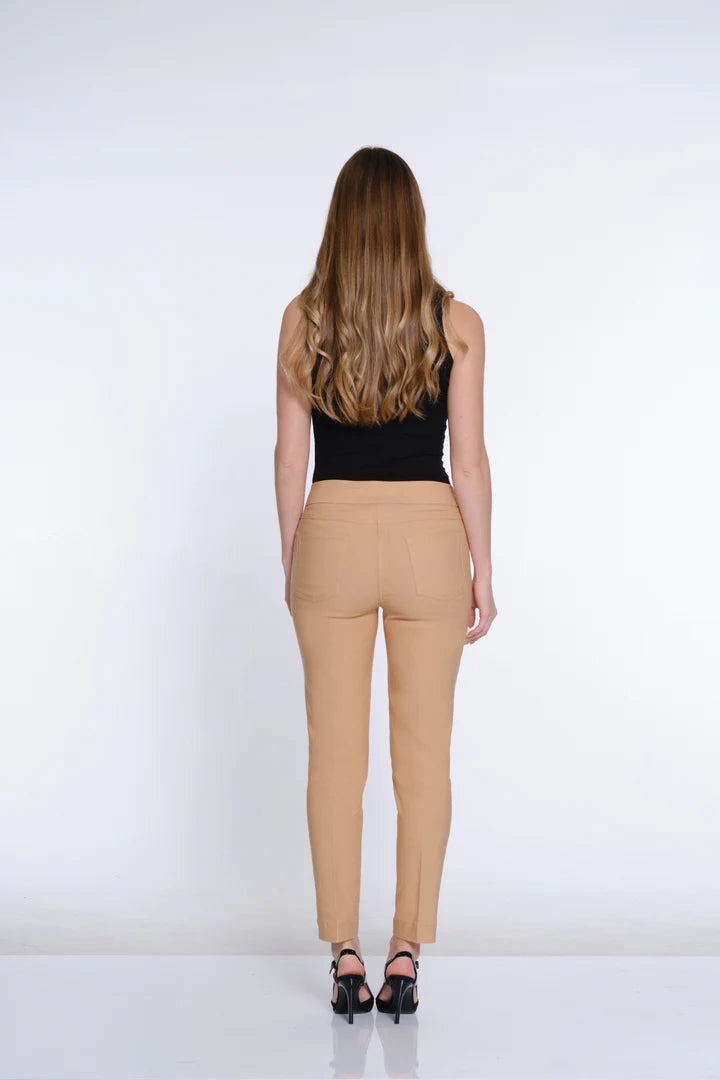 PULL ON ANKLE PANT W/POCKETS - CAMEL