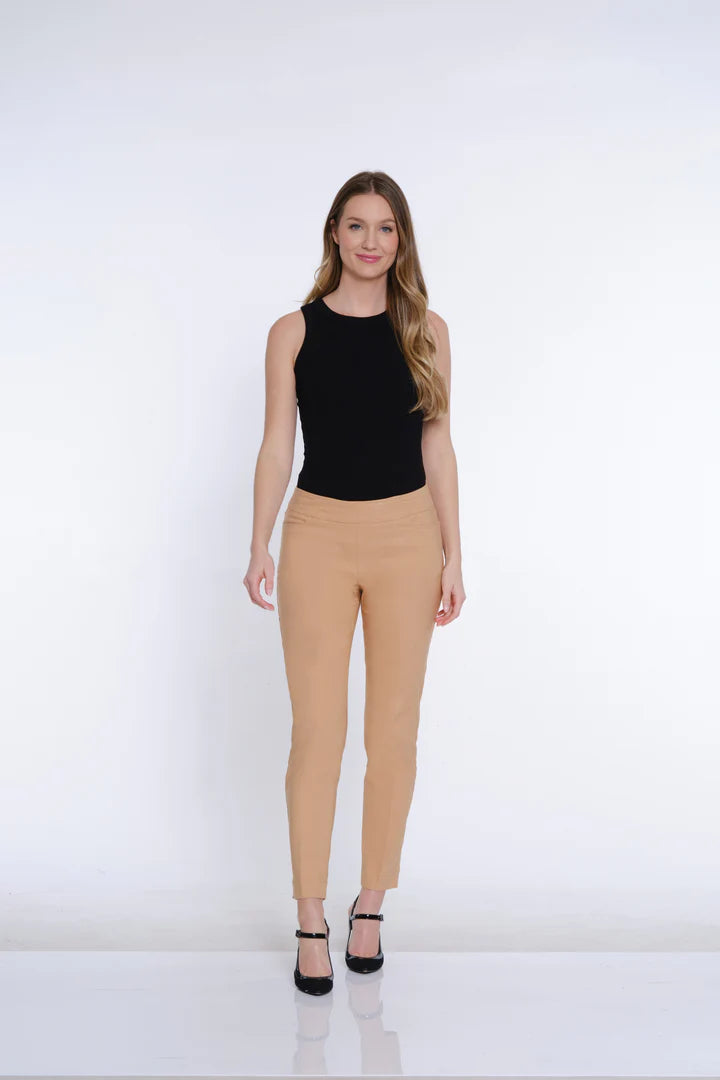 PULL ON ANKLE PANT W/POCKETS - CAMEL