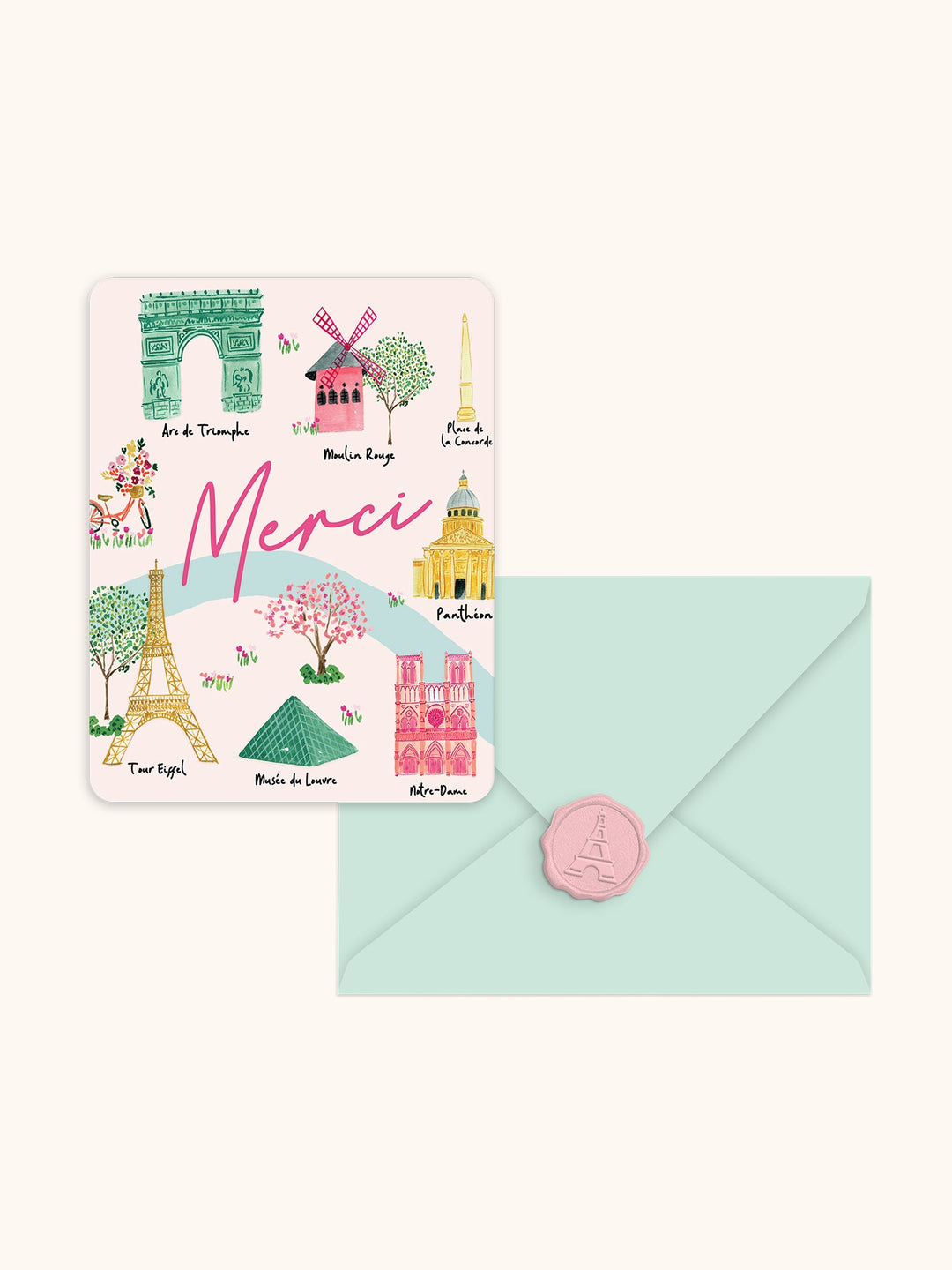 STUDIO NOTE CARDS WITH SEALS - SIGHTS OF PARIS