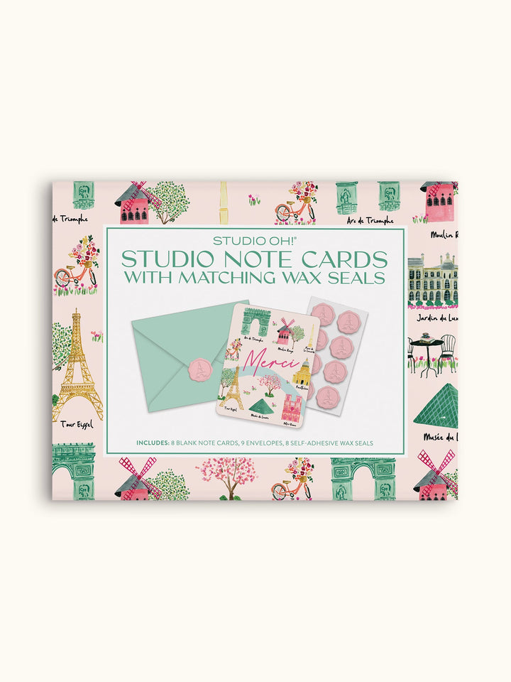 STUDIO NOTE CARDS WITH SEALS - SIGHTS OF PARIS