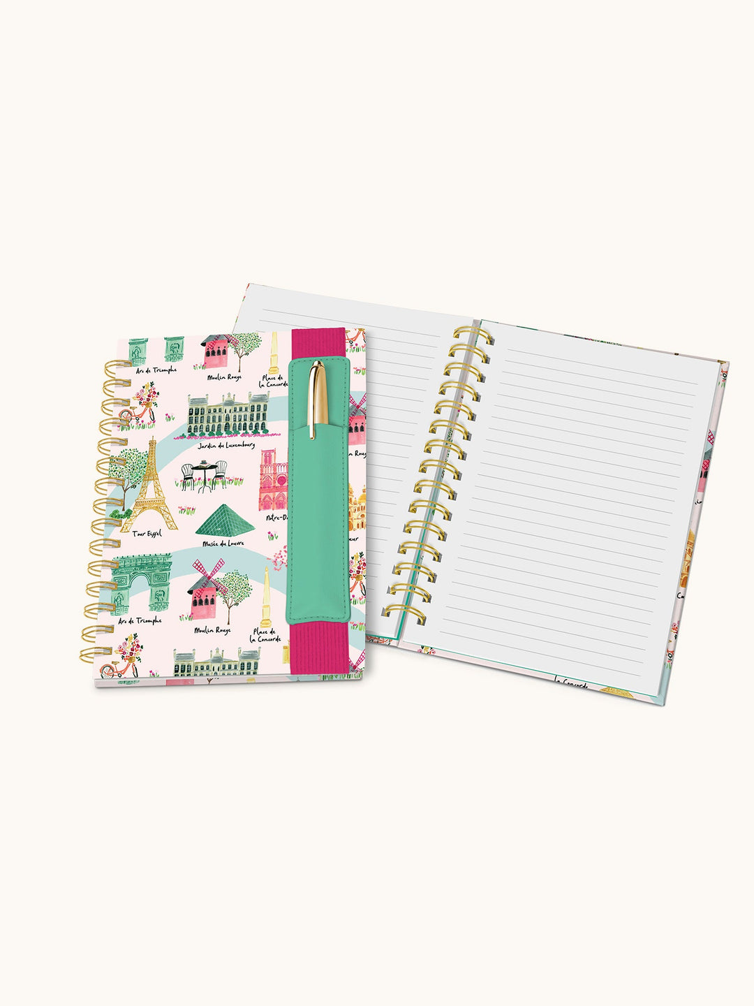 OLIVER NOTEBOOK WITH PEN POCKET - SIGHTS OF PARIS