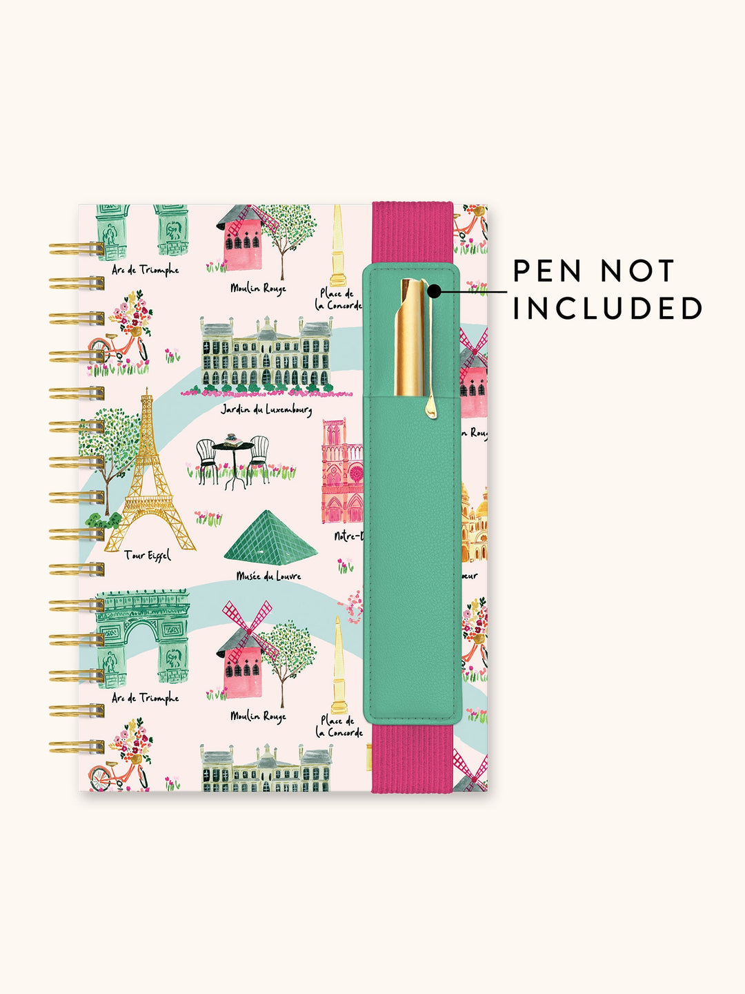 OLIVER NOTEBOOK WITH PEN POCKET - SIGHTS OF PARIS