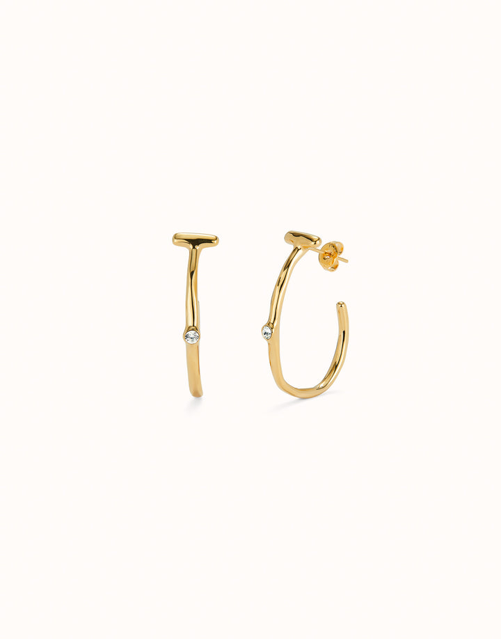 UNO DE 50 SER INODMABLE HOOP EARRINGS - GOLD