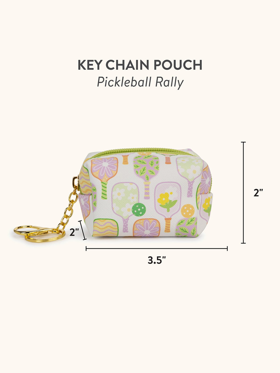 KEY CHAIN POUCH - PICKLEBALL RALLY