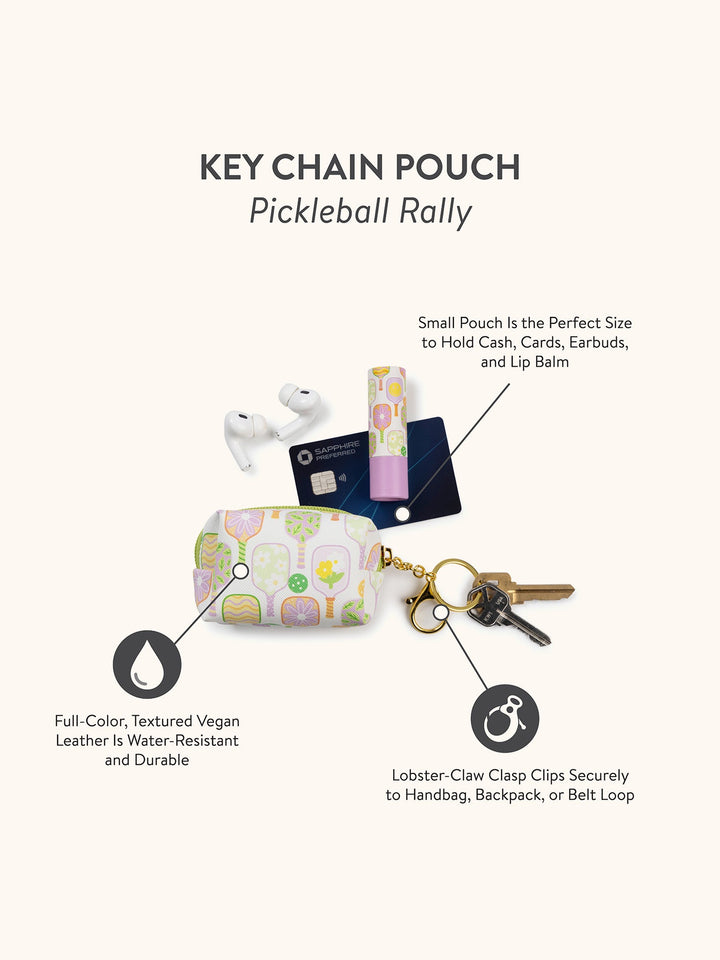 KEY CHAIN POUCH - PICKLEBALL RALLY