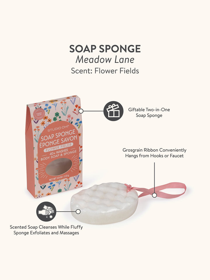 SOAP SPONGE - MEADOW LANE/FLOWER FIELDS