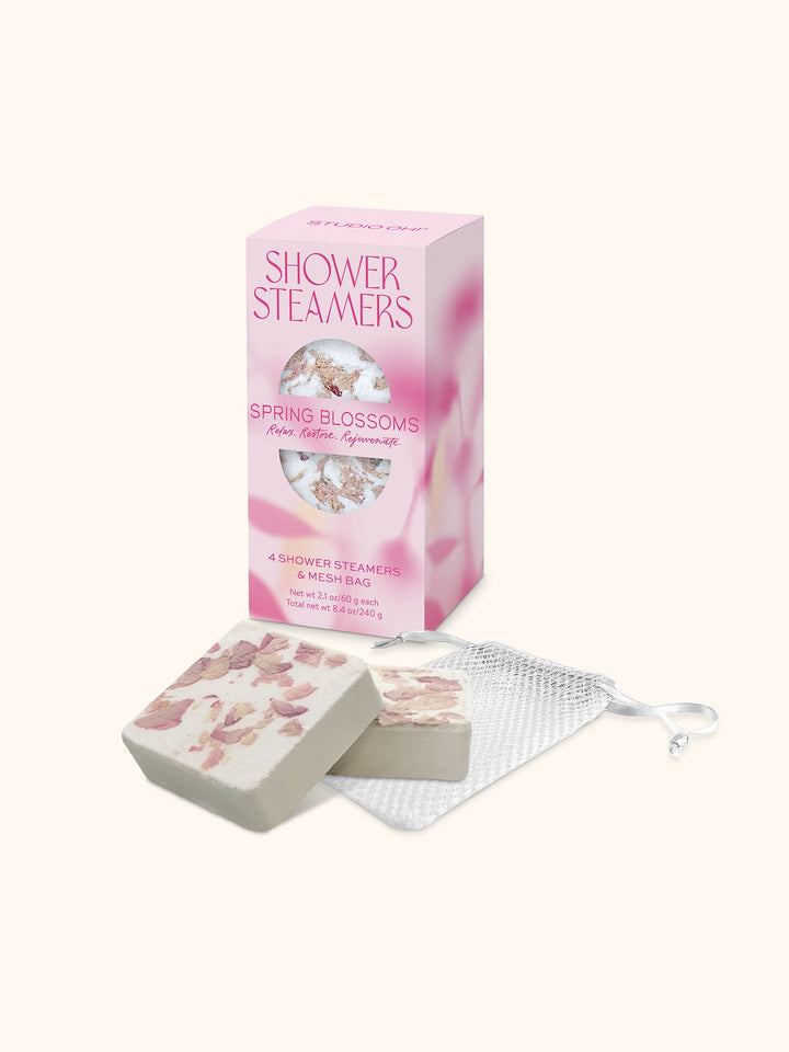 SHOWER STEAMERS (4) W/MESH BAG - SPRING BLOSSOMS