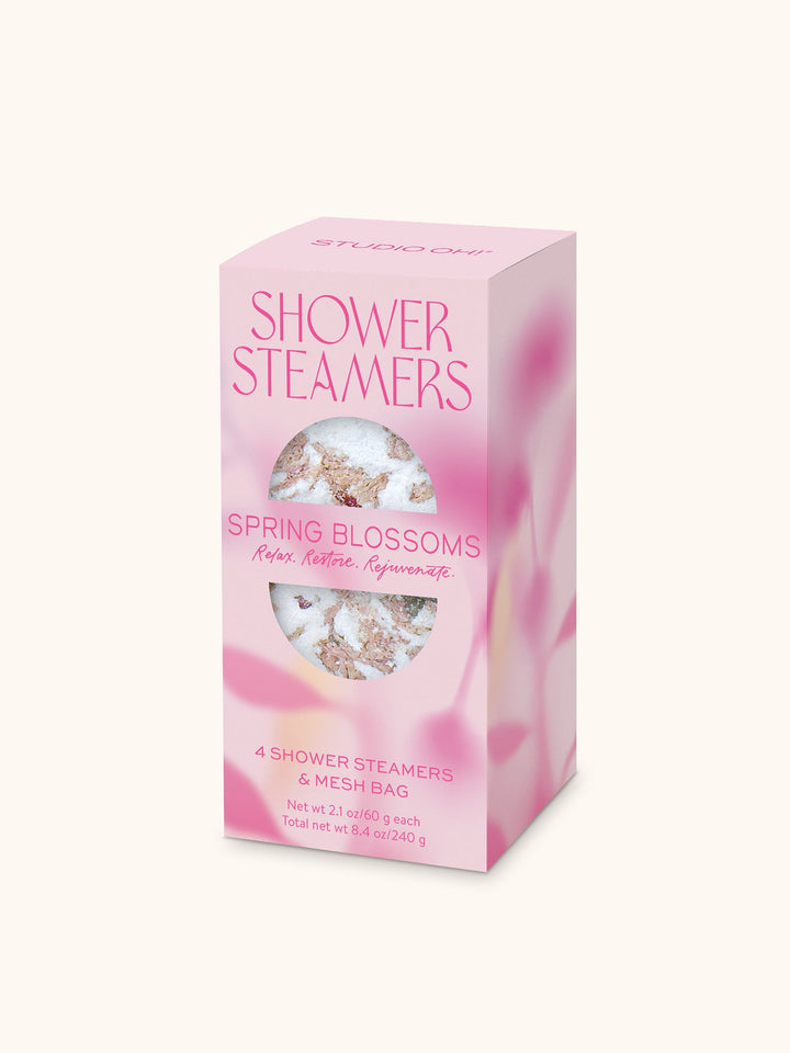 SHOWER STEAMERS (4) W/MESH BAG - SPRING BLOSSOMS