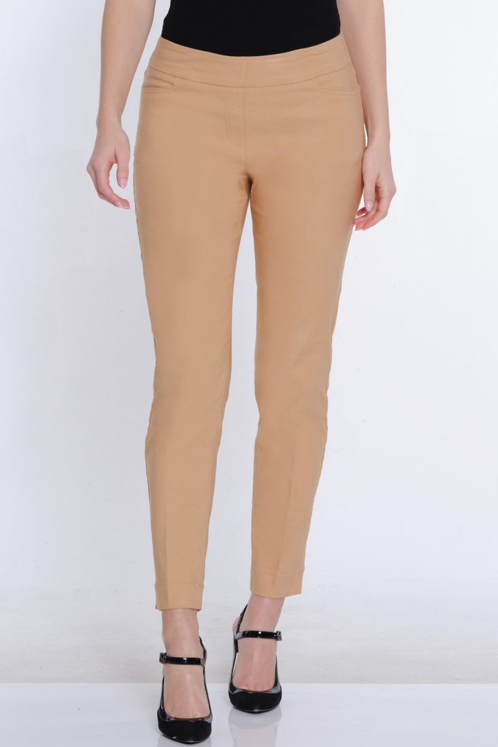 PULL ON ANKLE PANT W/POCKETS - CAMEL