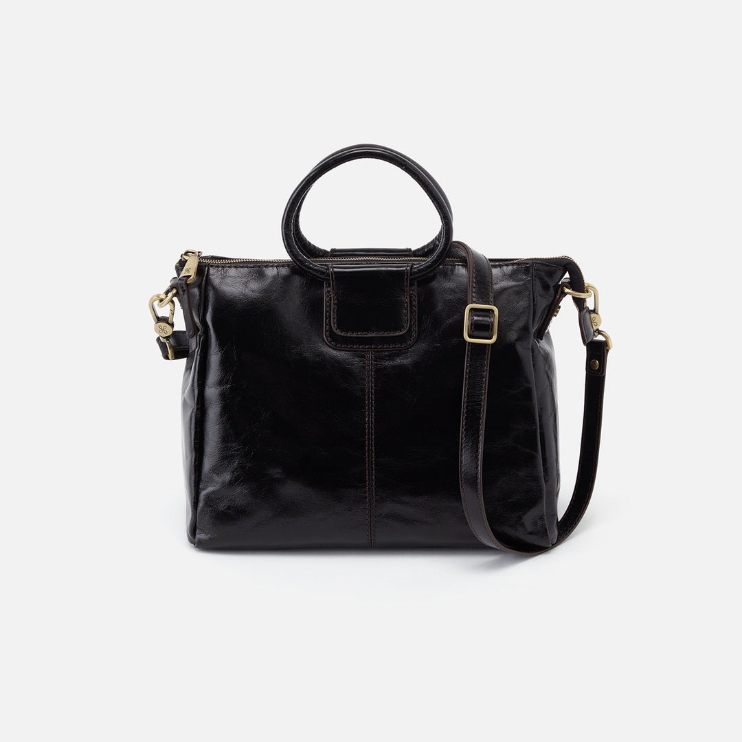HOBO SHEILA MEDIUM SATCHEL - BLACK