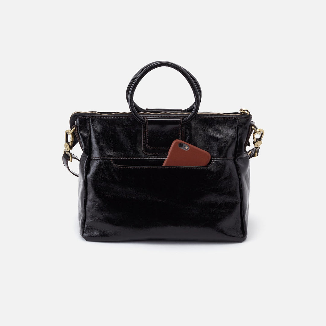HOBO SHEILA MEDIUM SATCHEL - BLACK