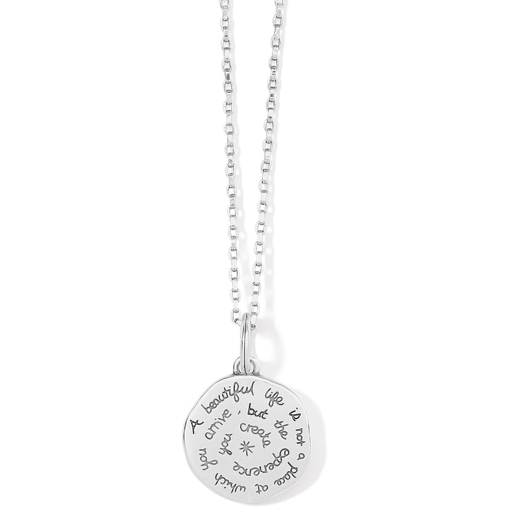 SENTIMENTS BEAUTIFUL CONVERTIBLE REVERSIBLE NECKLACE - SILVER