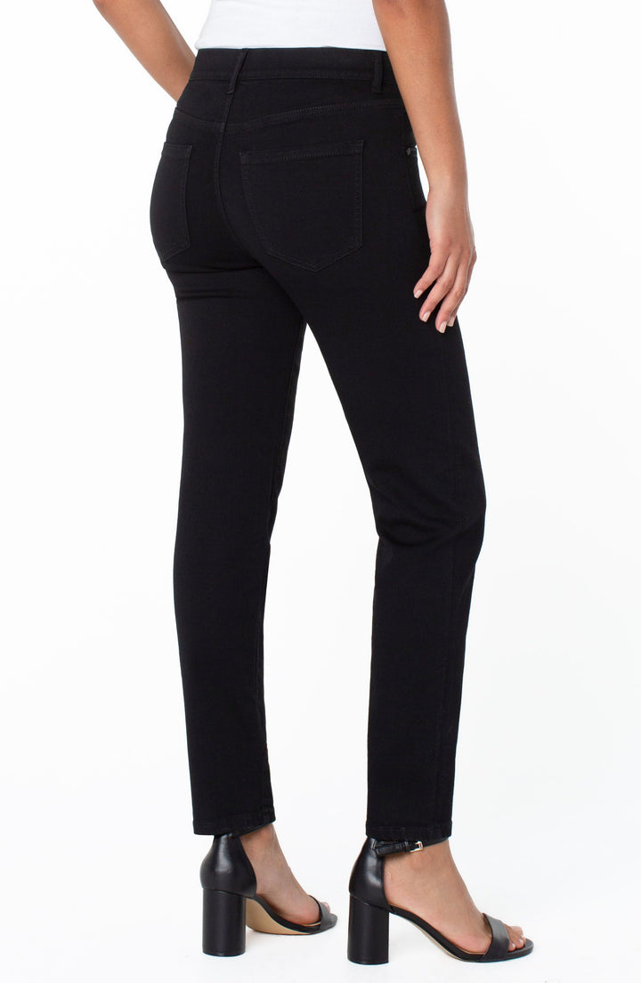 GIA GLIDER PULL ON SLIM STRAIGHT JEAN - BLACK