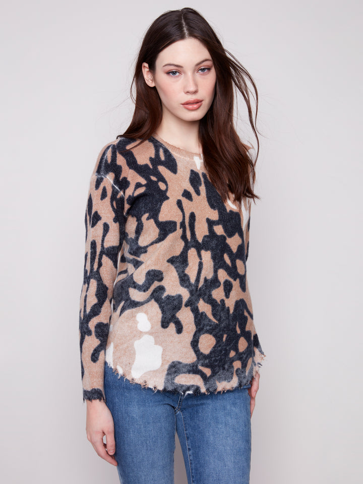 PRINTED REVERSIBLE SWEATER - SPOTS