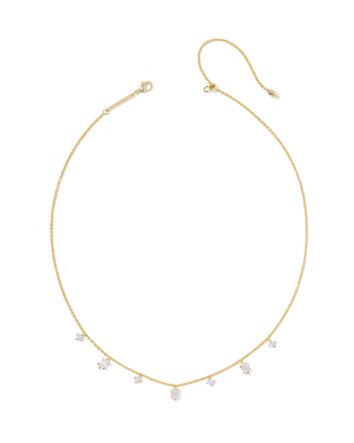 KENDRA SCOTT CAILIN DELICATE STRAND NECKLACE - GOLD WHITE