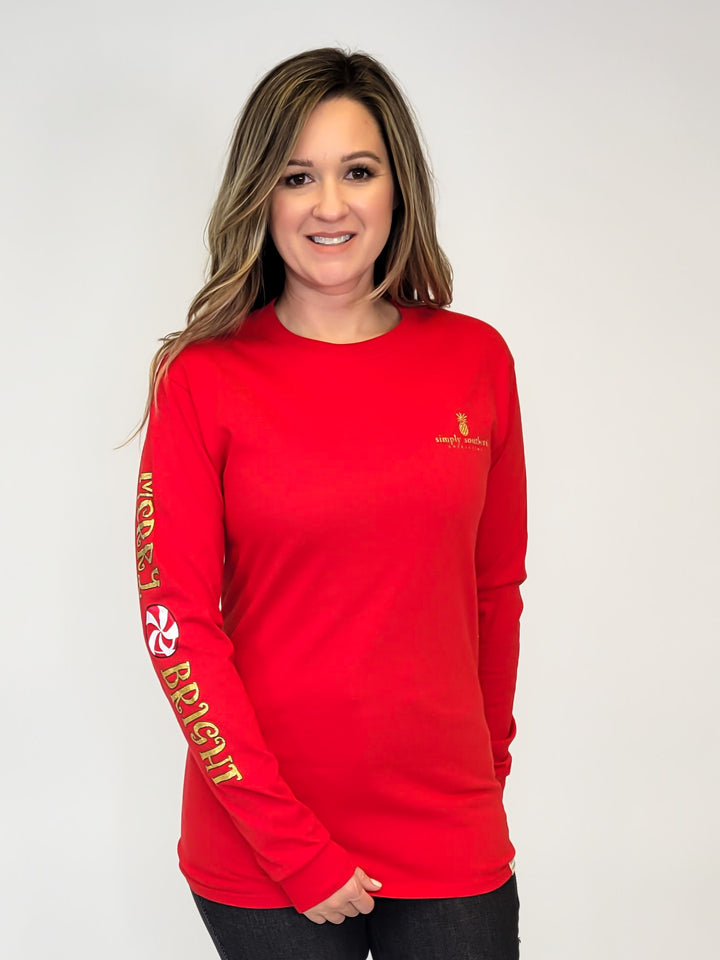 SIMPLY SOUTHERN NUTCRACKER LONG SLEEVE TEE - RED