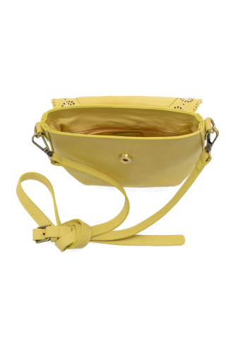 LAZER CUT DAISY FLAP CROSSBODY - LIMONCELLO