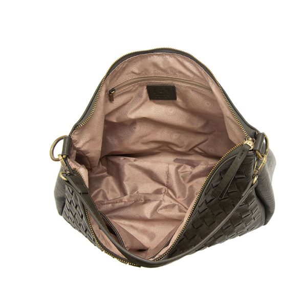 WOVEN SLOUCHY HOBO - KALI - CHARCOAL