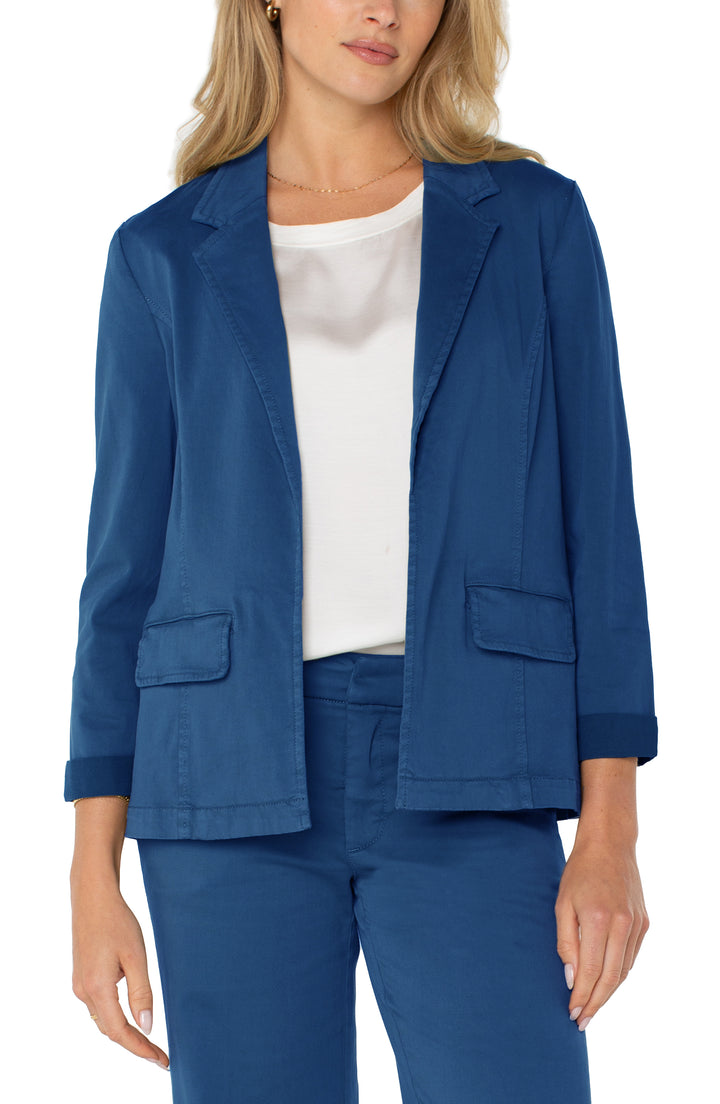 FITTED BLAZER - GODDESS BLUE