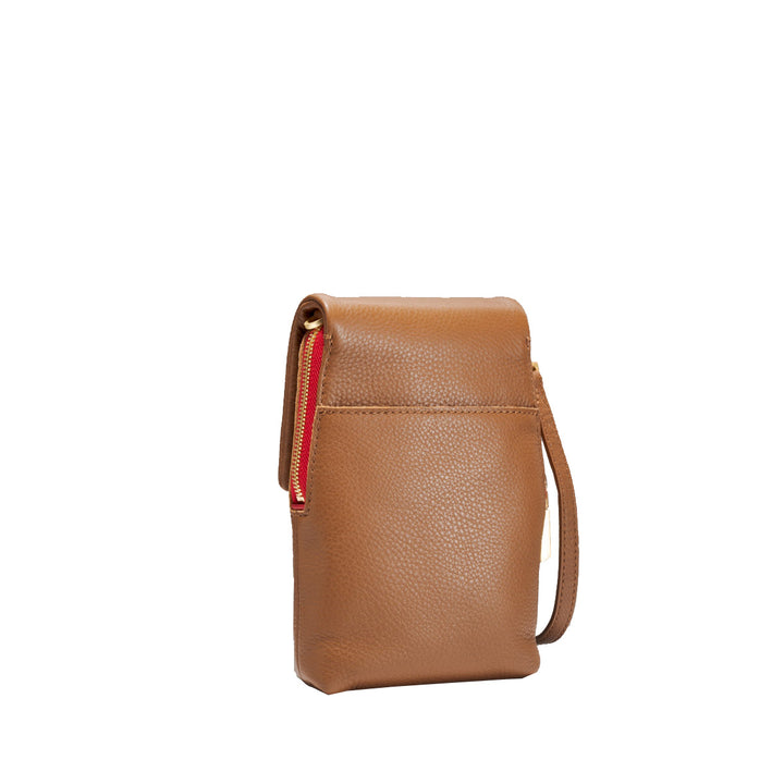 HAMMITT VIP MOBILE - MAHOGANY PEBBLE/ BG RED ZIP