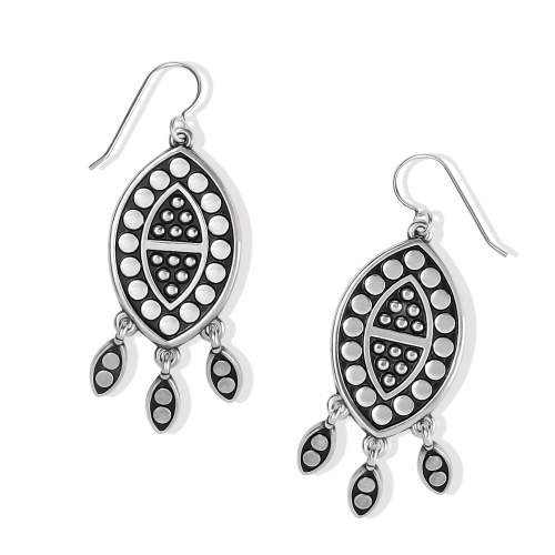 PEBBLE DOT DREAM HOWLITE FRENCH WIRE EARRINGS - SILVER-WHITE