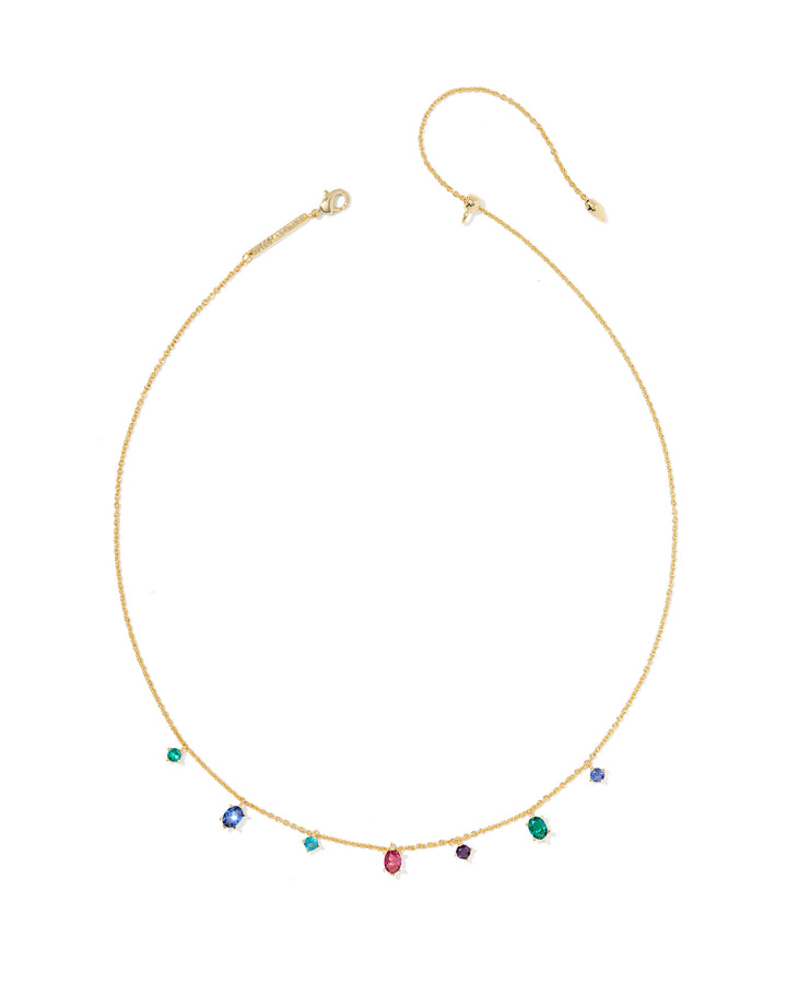 KENDRA SCOTT CAILIN DELICATE STRAND NECKLACE - GOLD MULTI MIX