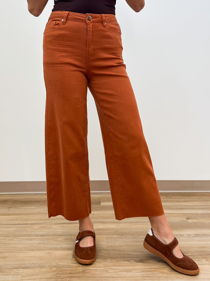 SOFT STRETCH HW TWILL PANTS - BRICK