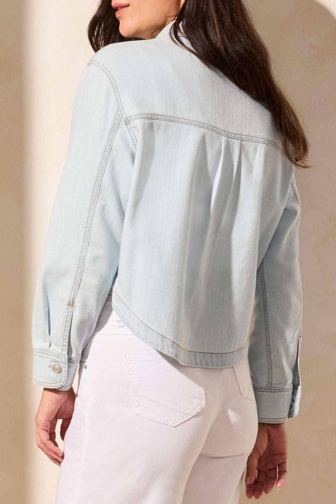 LIGHT DENIM OVERSHIRT - BLUE WHITE