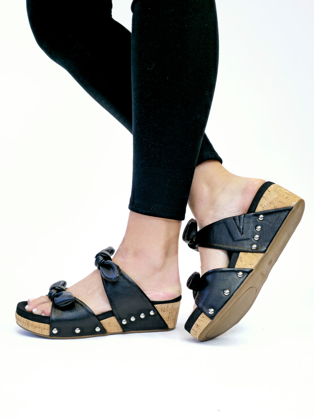 CORKY'S 'SITTIN PRETTY' WEDGE SLIP ON SANDAL - BLACK