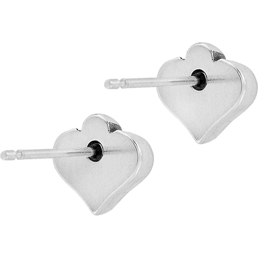 ALCAZAR HEART MINI POST EARRINGS - SILVER